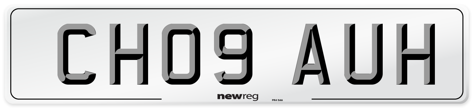 CH09 AUH Number Plate from New Reg